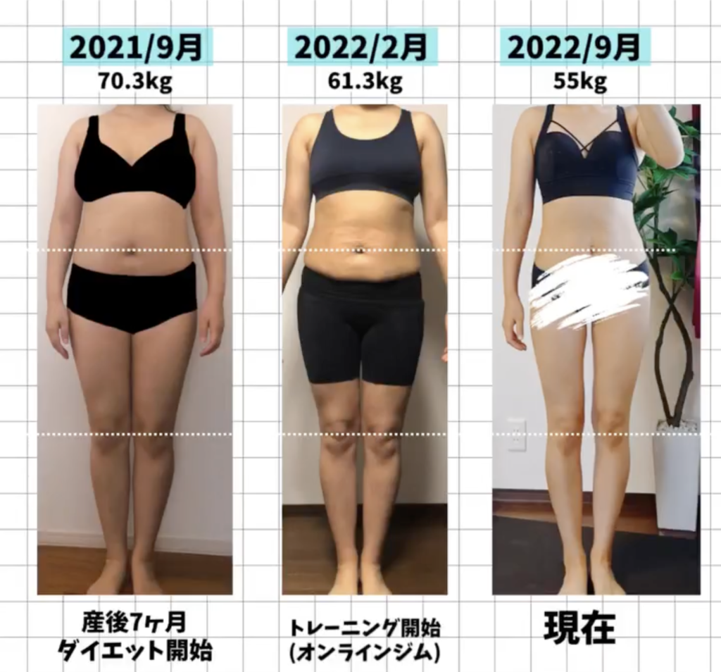 トレーナー指導の筋トレを一年間続けた女性の身体の変化がすごい