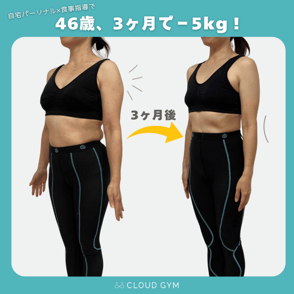 46歳女性が3ヶ月筋トレした結果