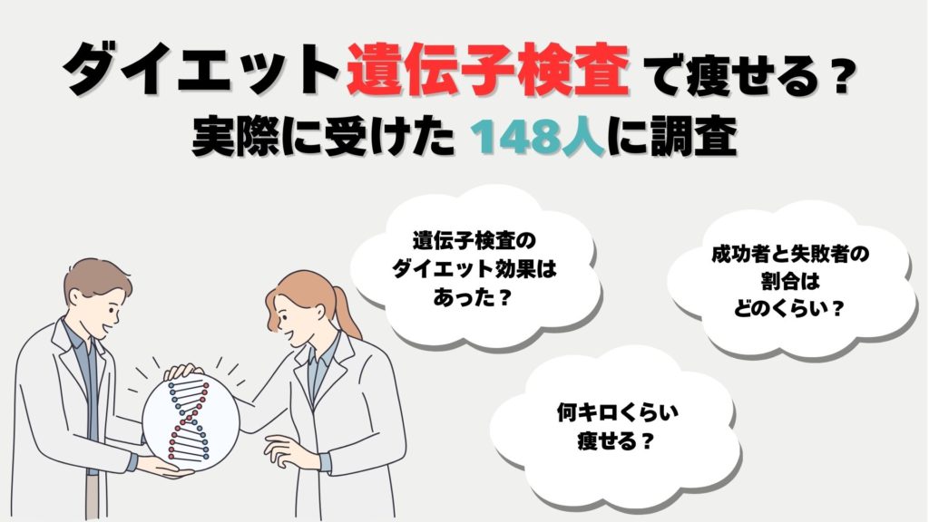 ダイエット目的で遺伝子検査を受けた148人に調査して分かった真実