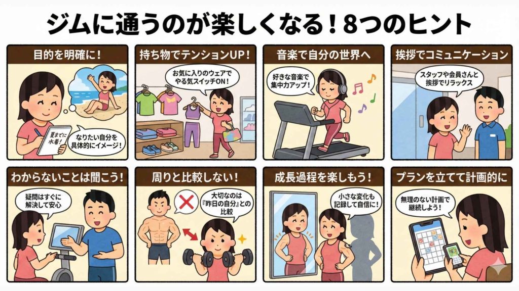 初心者がポジティブにジムへ通うコツ