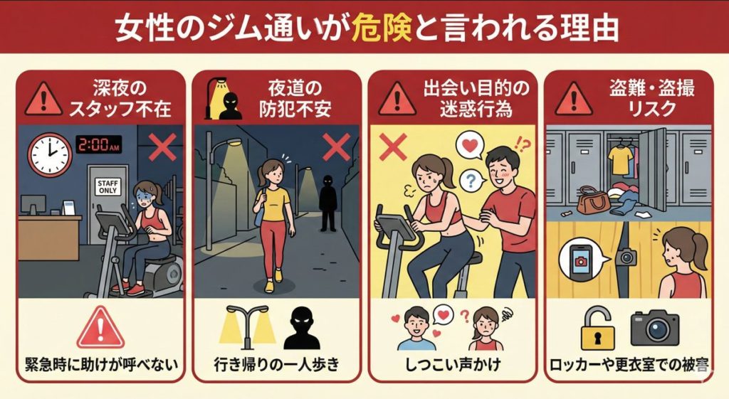 女性がジムに通うのは危険と言われている理由